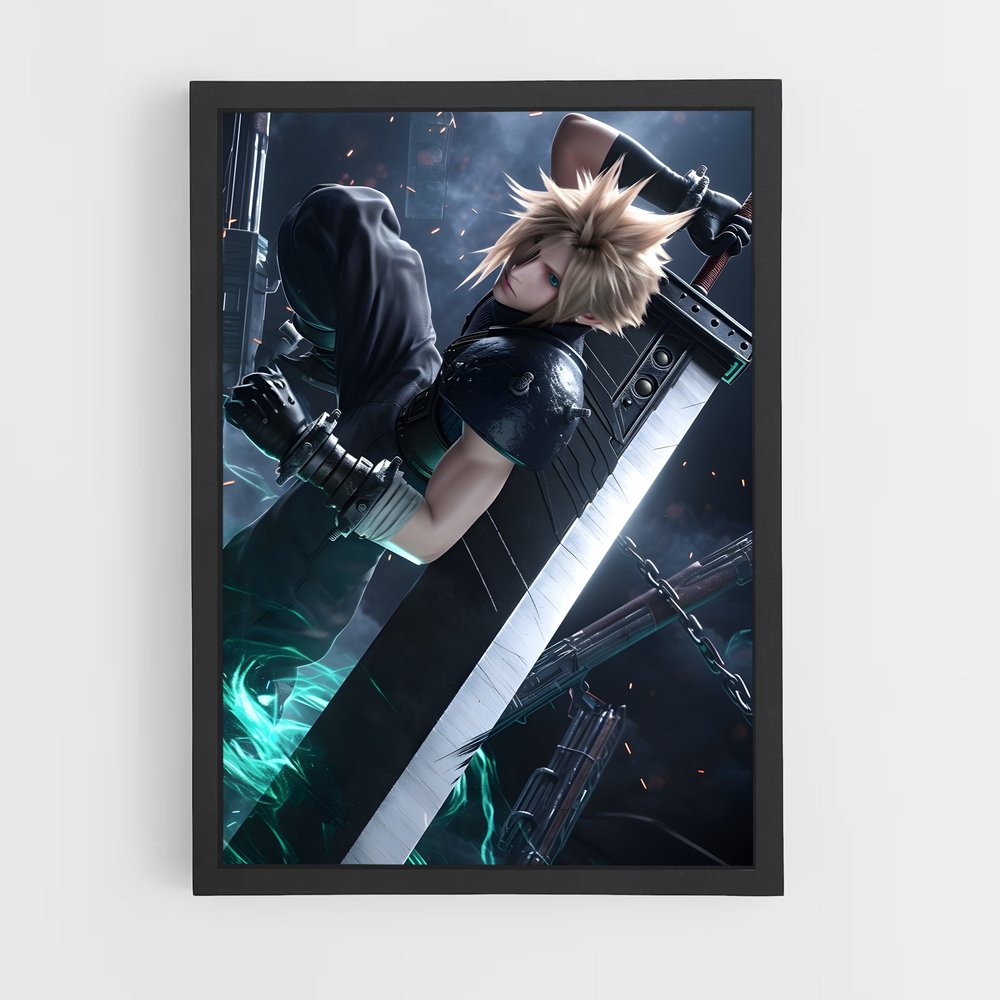 Poster Cloud strife incarnées – affiche Final Fantasy (vue 2)
